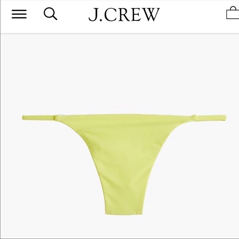 J.CREW Reversible tieless string bikini bottom